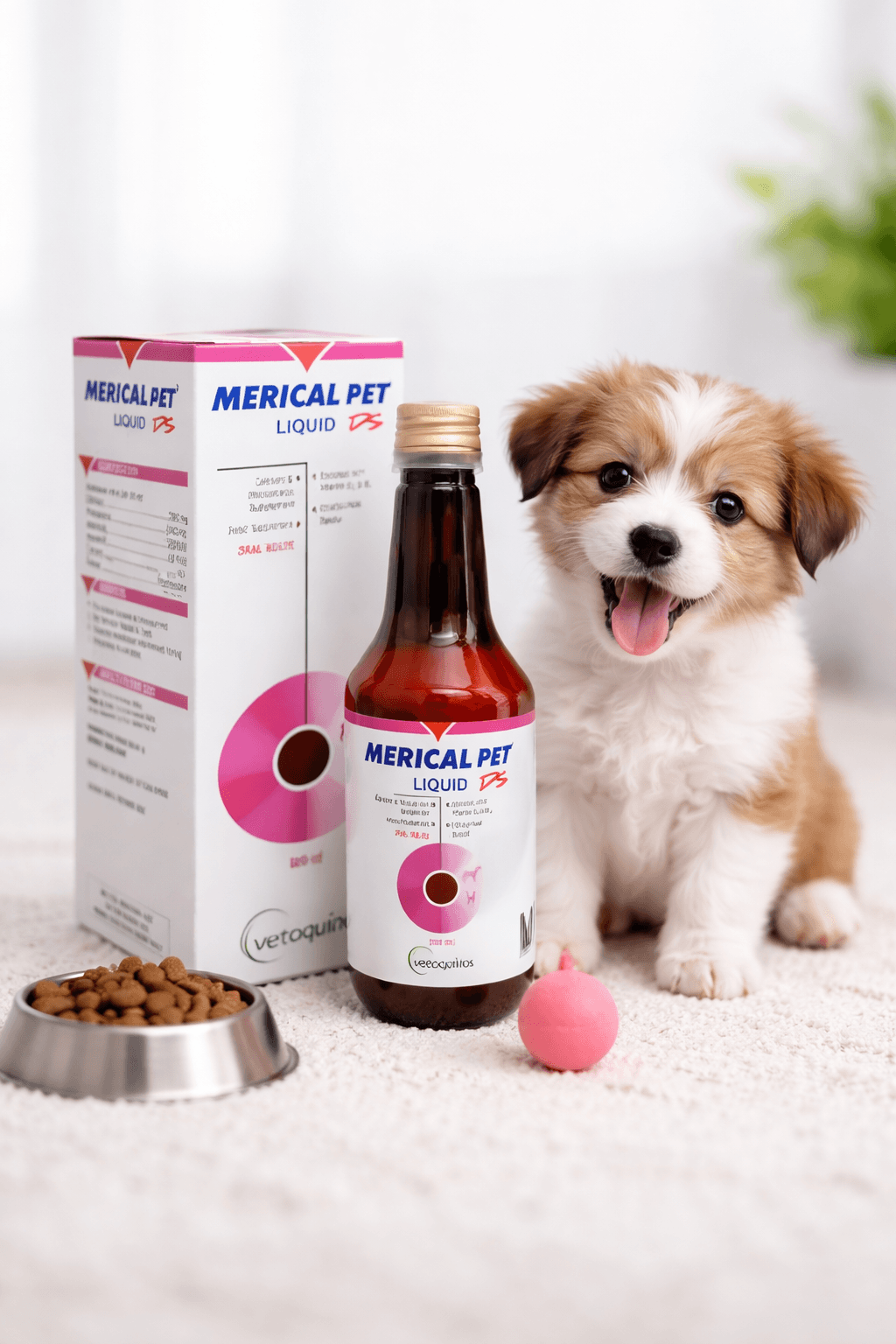 Vetoquinol Merical Pet DS Syrup 300ml Calcium Supplement for Dogs & Cats