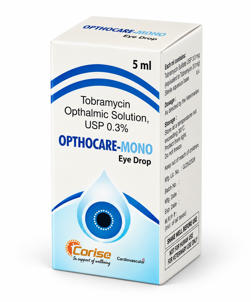 Corise Opthocare Mono Tobramycin Eye Drops 3 mg/mL for Dogs & Cats