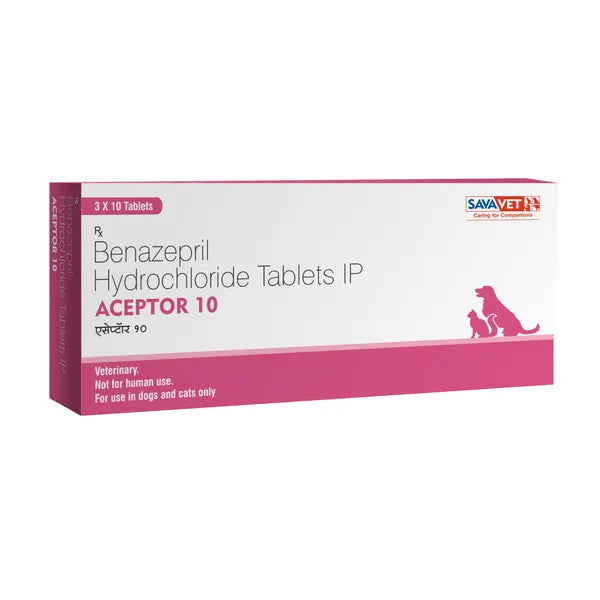 Savavet Aceptor Benazepril Hydrochloride Tablets for Dogs & Cats 10's