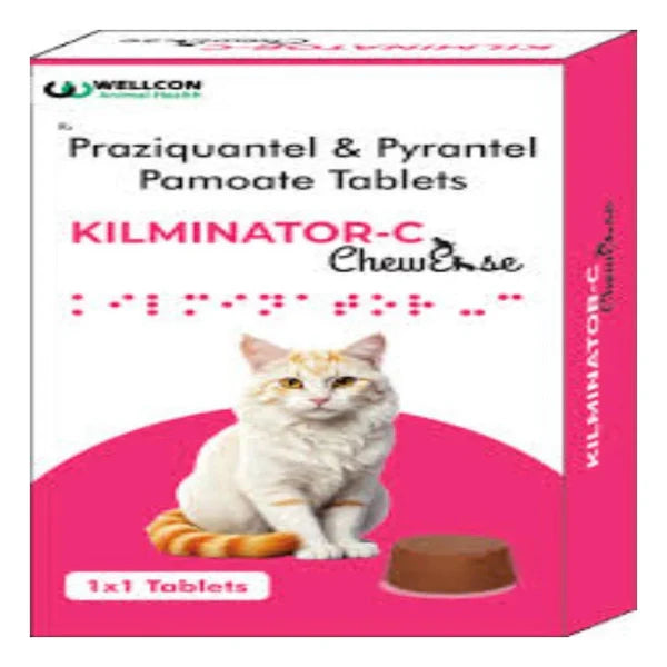 Wellcon Kilminator C Chewesse Dewormer Tablet for Cats