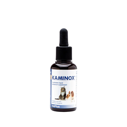 VetPlus Kaminox 60ml for Dogs & Cats – Potassium Supplement for Kidney Support