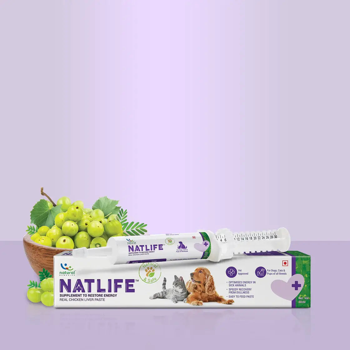 Natural Remedies Natlife Natural Energy & Immunity Booster Paste for Dogs & Cats - 30ml
