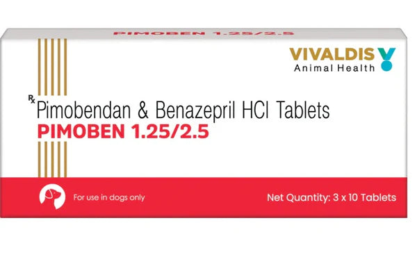 Vivaldis Pimoben Cardiac Tablet ( Pimobendan & Benazepril ) - 3 strips