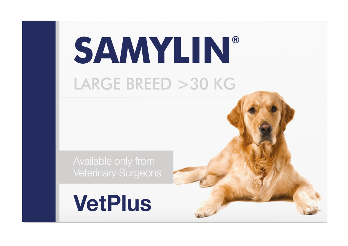 VetPlus Samylin Large Breed 30 Tablets for Dogs & Cats |Liver Support Supplement