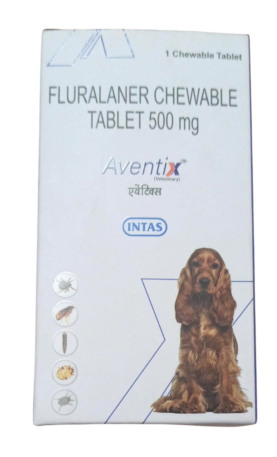 Intas Aventix Tablet for Dogs Fast-Acting Protection Against Ticks, Fleas & Mites