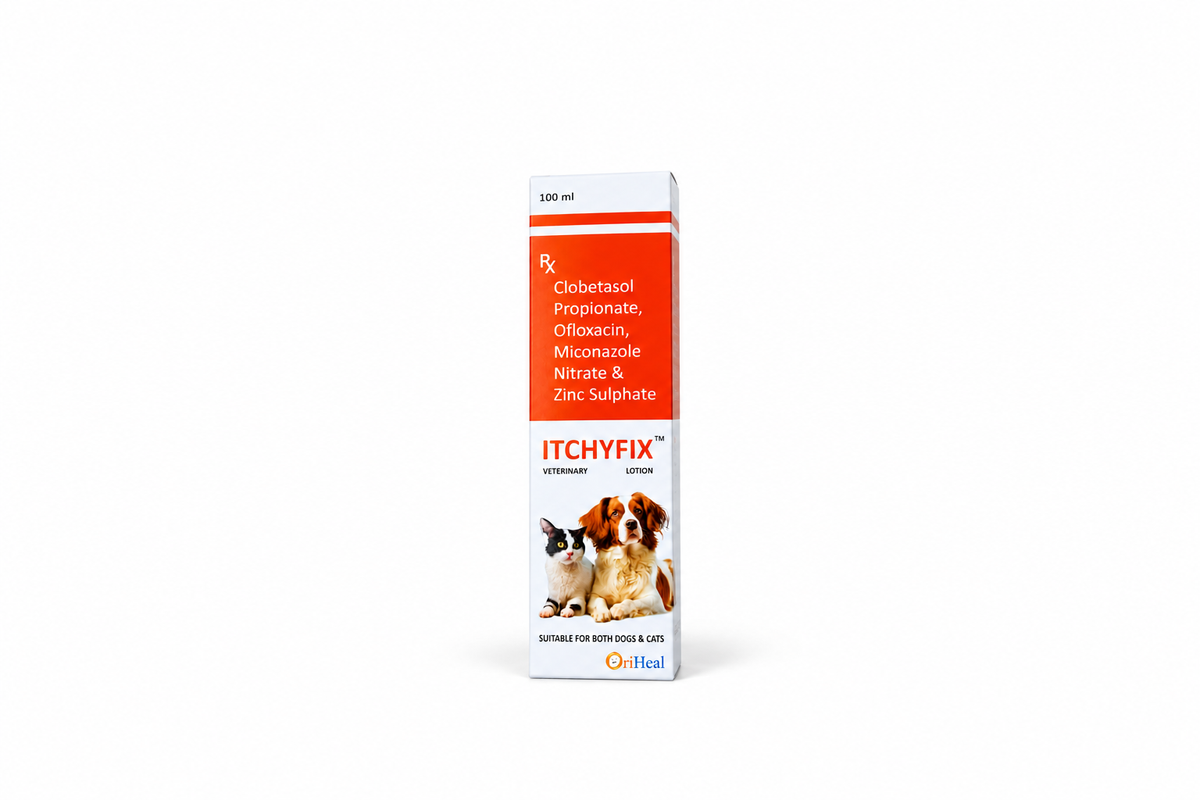 Oriheal ItchyFix Pet Skin Relief Lotion for Dogs & Cats | Anti-Itch, Anti-Allergy, Hot Spot & Rash Soothing Formula