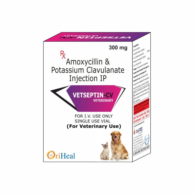 Oriheal Vetseptin-CV Injection | Veterinary Anti-Bacterial Injectable for Systemic Infections
