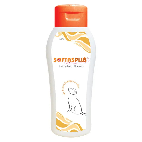Intas Softas Plus Shampoo 200ml â€“ Effective Tick, Flea & Mite Treatment for Dogs and Cats
