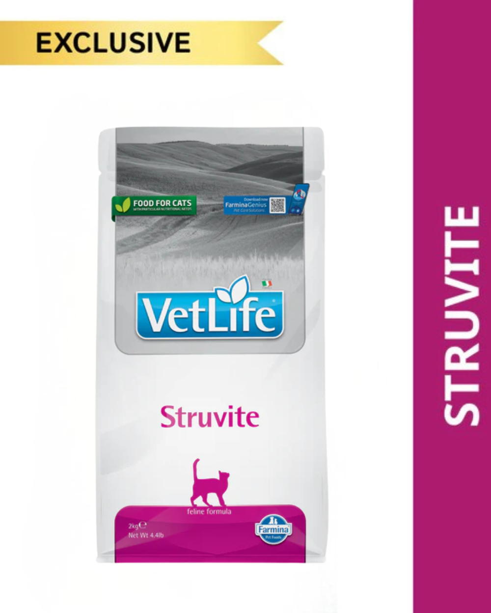 Farmina Vet Life Struvite Feline Formula Cat Dry Food â€“ Urinary Tract & Crystal Control Veterinary Diet 2kg
