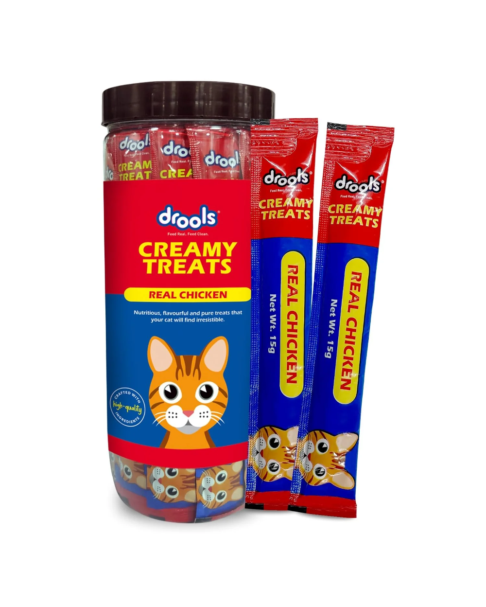 DROOLS CREAMY TREATS REAL CHICKEN 25PCS JAR