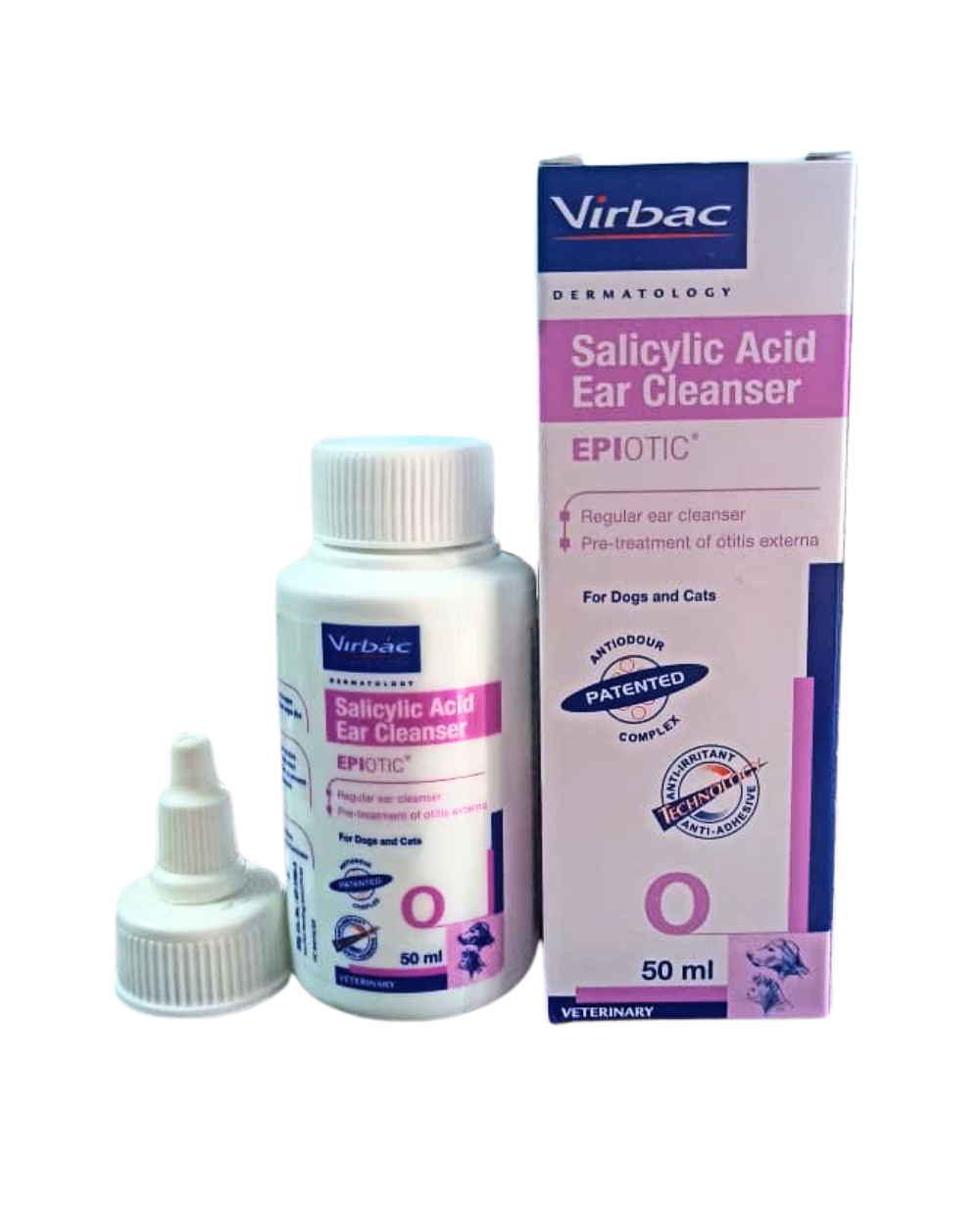 Virbac Epiotic Ear Cleanser for Dogs & Cats â€“ Antibacterial, Antifungal Ear Cleaning Solution, Removes Wax, Odor & Debris