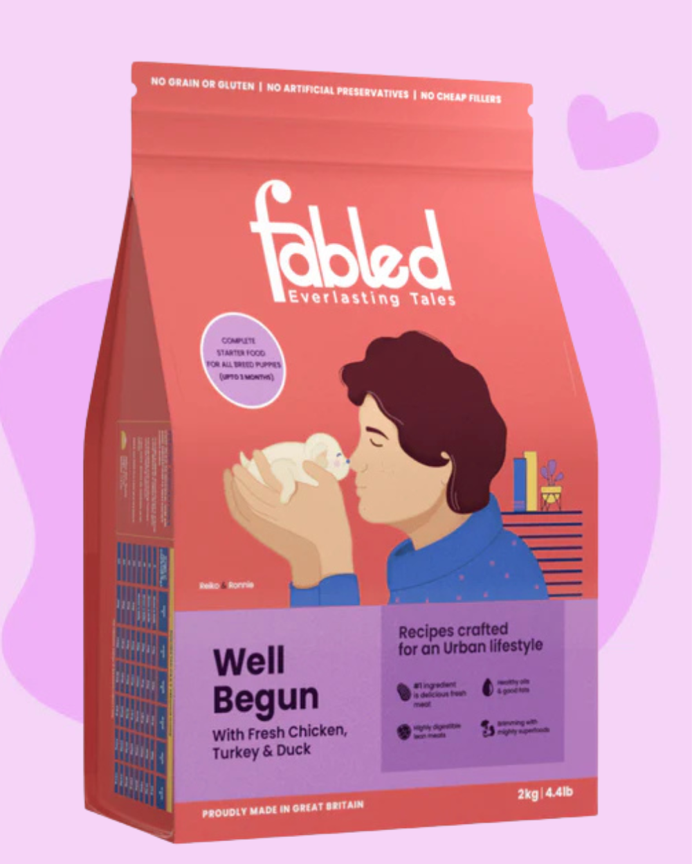Fabled Well Begun Starter Recipe Fresh Chicken Turkey and Duck Puppy Starter Dry Food