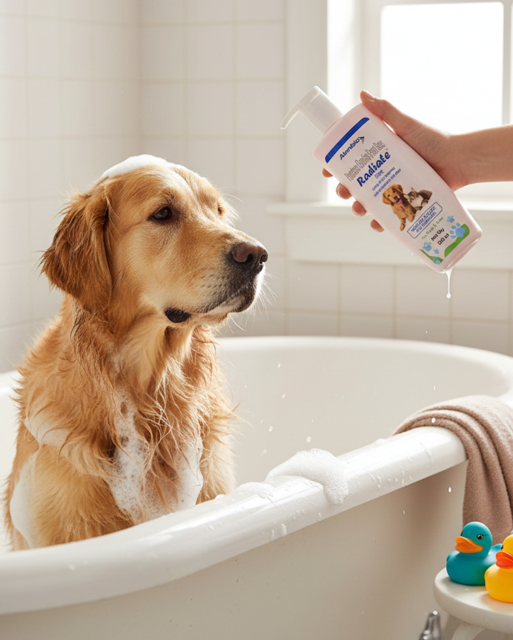 Alembic Radiate Anti Dandruff Shampoo for Dogs & Cats | Controls Flakes, Itching & Dry Skin