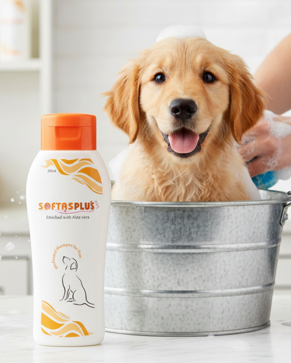 Intas Softas Plus Shampoo 200ml â€“ Effective Tick, Flea & Mite Treatment for Dogs and Cats