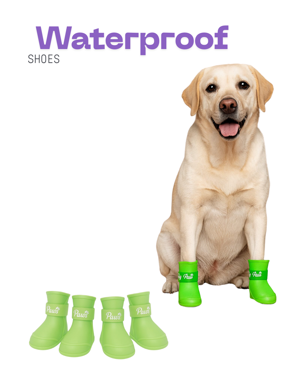 4 PIECES NON-SLIP ADJUSTABLE  PET SHOES FOR DOGS