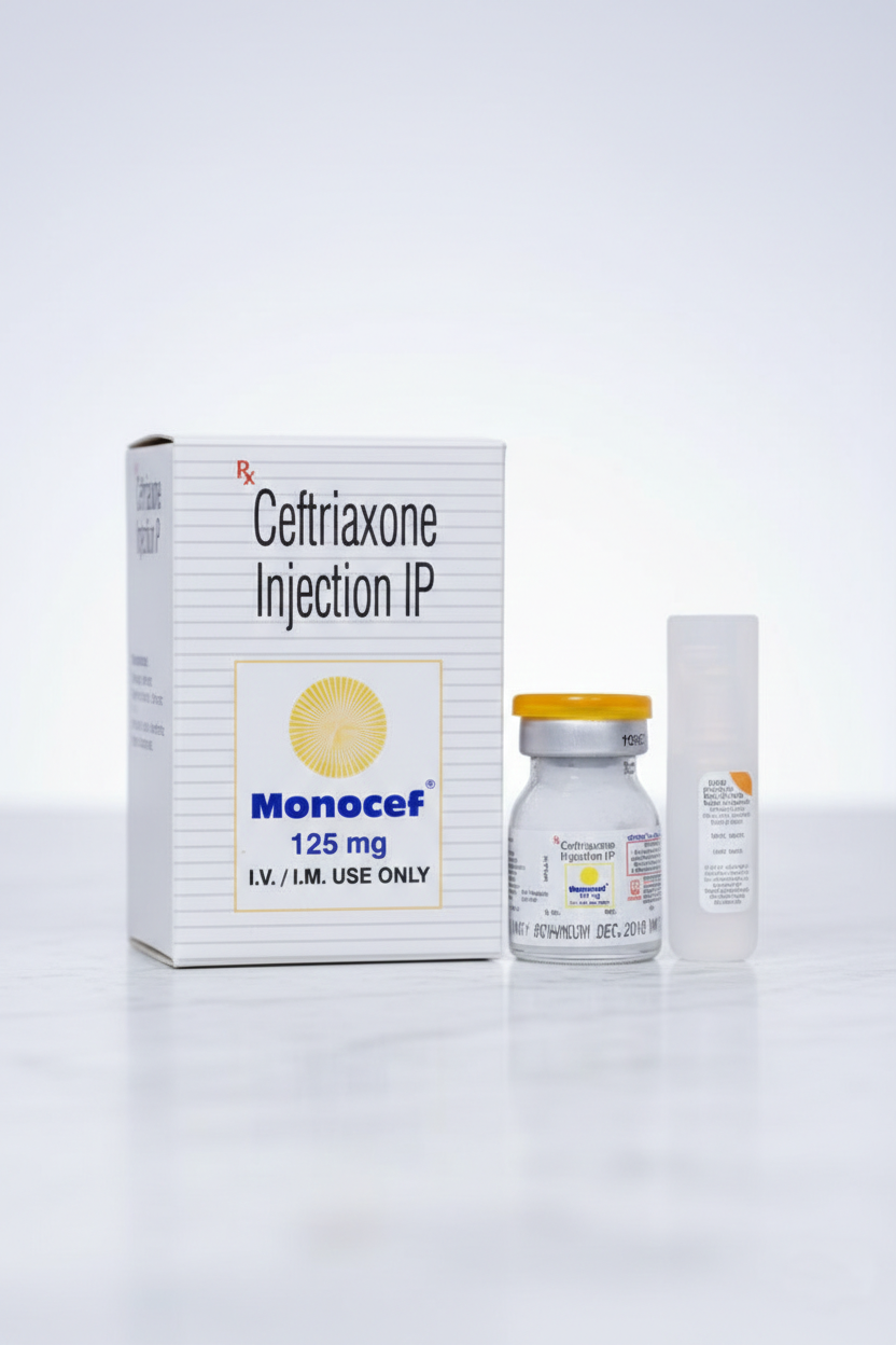 Monocef 125mg Injection â€“ Ceftriaxone Antibiotic for Bacterial Infections