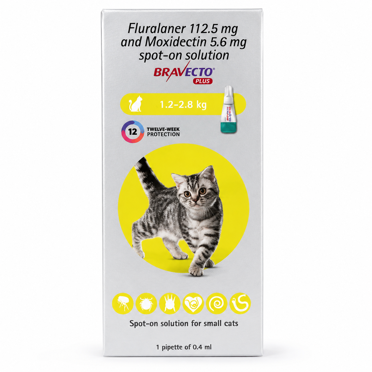 MSD Bravecto Plus Spot-On for Cats | Flea, Tick & Worm Treatment