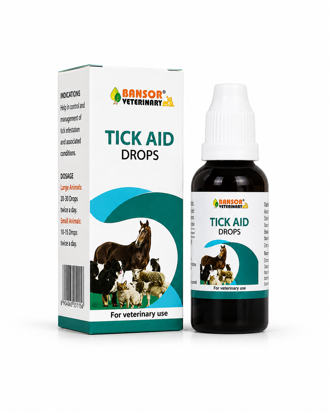 Bakson Tick Aid Drops for Dogs & Cats 30ml | Anti Tick Pet Care