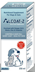 Alcovet Alcoat-Z 250ml Skin & Coat Supplement for Dogs & Cats