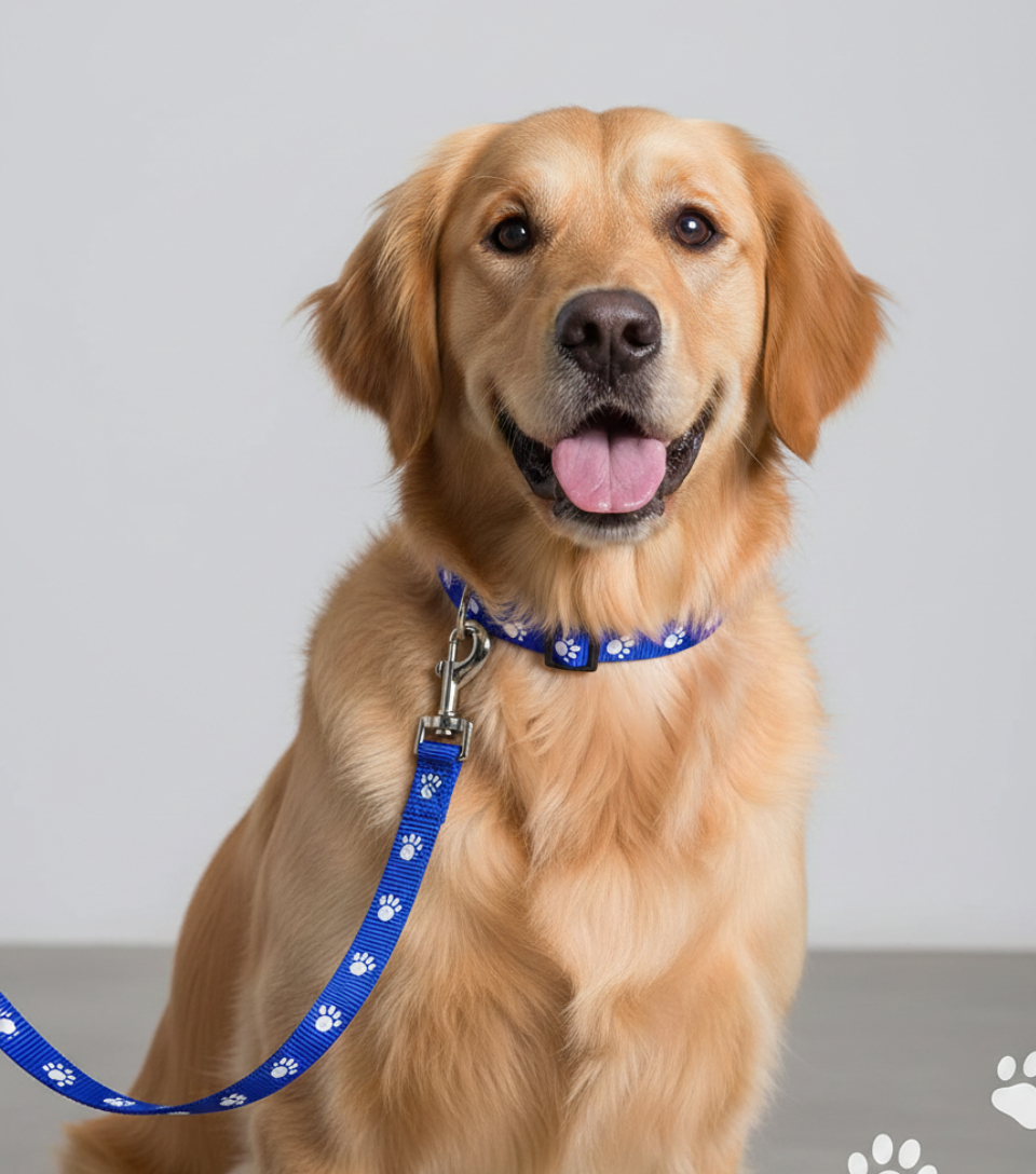 Paws & Tailsâ„¢ Premium  Designer Dog Leash & Collar Set