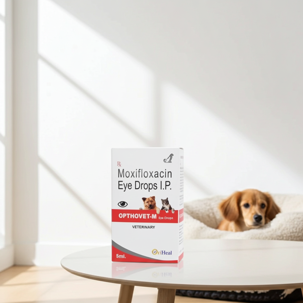 Oriheal Opthovet M Eye Drops for Dogs & Cats | Pet Eye Care & Hygiene Support Solution