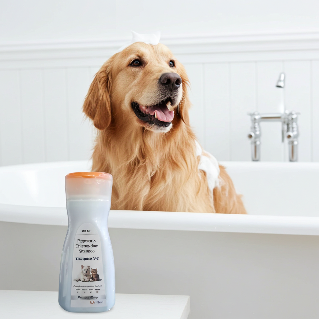 Oriheal Tick Quick PC Anti-Parasitic Shampoo â€“ Effective Tick & Flea Relief for Dogs & Cats