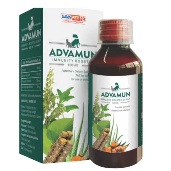 Savavet Advamun Immunity Booster Syrup for Dogs & Cats 200ml â€“ Immune System Support, Pet Health Supplement