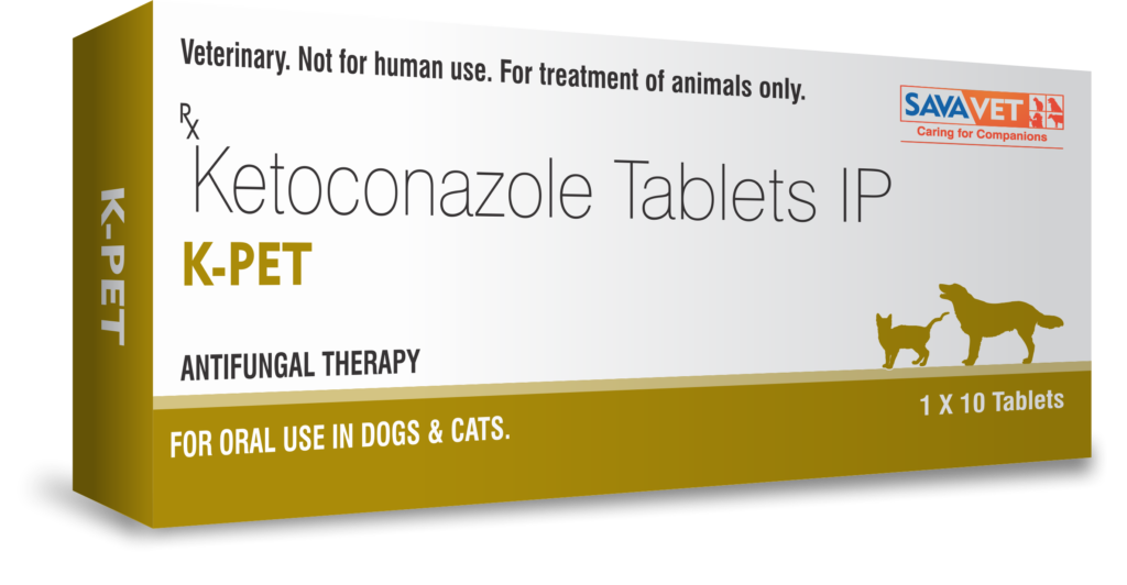 Savavet K Pet Ketoconazole 200mg Tablets for Dogs & Cats â€“ Antifungal Medicine for Skin & Fungal Infections - Pack of 10 Tablets