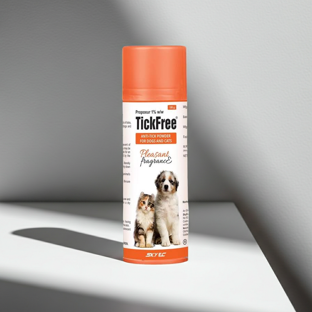 Skyec Tickfree Powder 100gm â€“ Anti-Tick & Flea Powder for Dogs and Cats