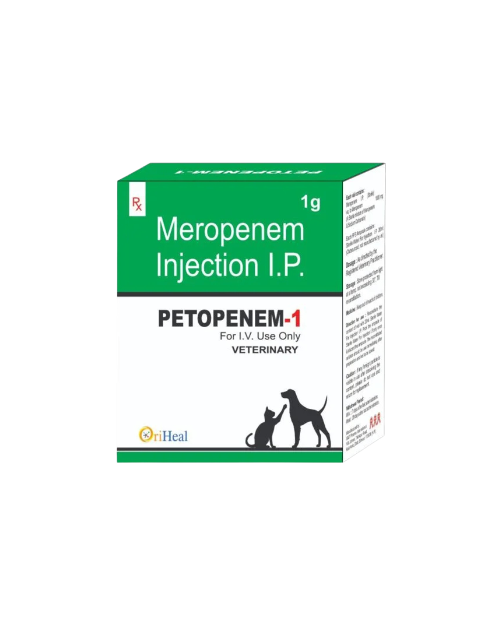Oriheal Petopenem Injection â€“ Broad Spectrum Veterinary Antibiotic for Dogs & Cats