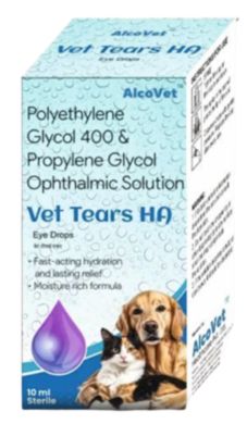 Alcovet Vet Tears HA Eye Drops for Dogs & Cats â€“ Hyaluronic Acid Dry Eye