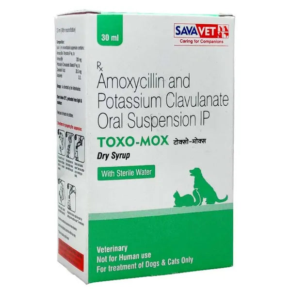 Savavet Toxo Mox Dry Syrup for Dogs & Cats â€“ Mycotoxin Binder and Gut Detox Supplement, 30ml