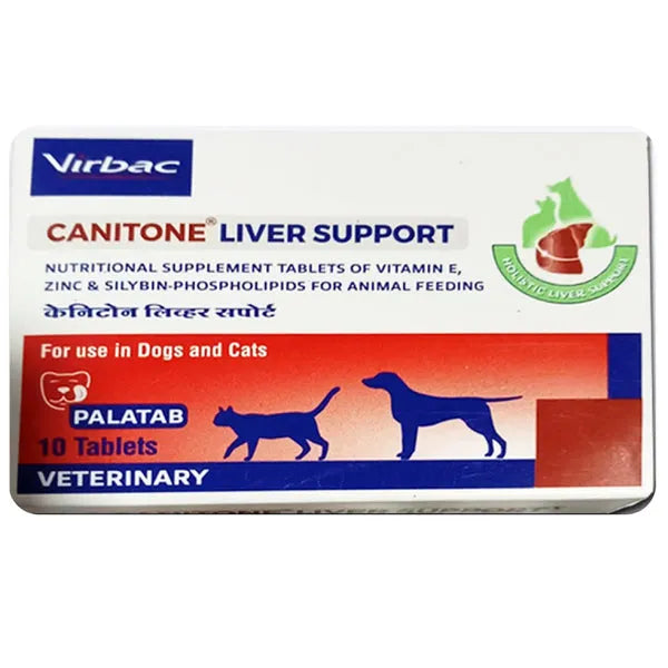 Virbac Canitone Liver Support for Dogs & Cats â€“ Holistic Liver Health Tablets ( Pack of 10 Tablets)