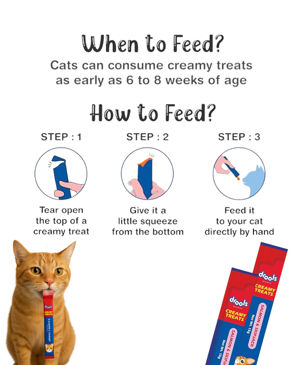 Drools Creamy Treats for Dogs â€“ Salmon & Skipjack Flavor | 25 PCS Jar | Healthy Training Treats & Skin Coat Support