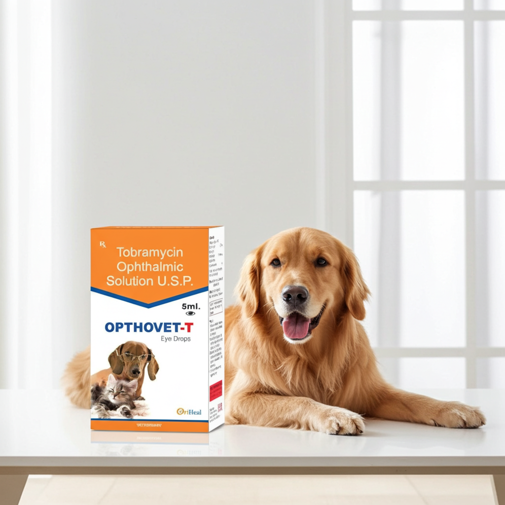 Oriheal Opthovet T Eye Drops for Dogs & Cats | Pet Eye Hygiene & Care Product
