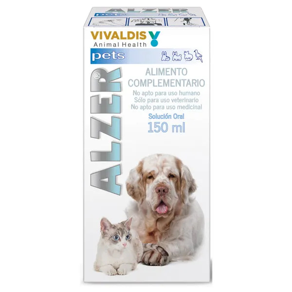 Vivaldis Alzer Syrup for Dogs & Cats 150ml | Cognitive Dysfunction Support, Memory