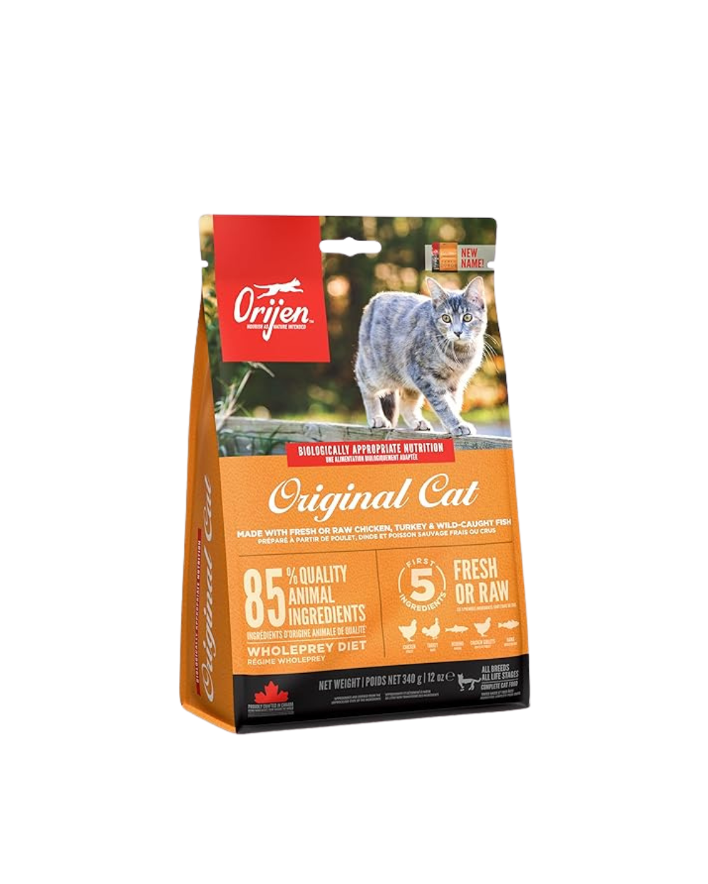 Orijen Original Cat Dry Food â€“ Grain-Free, High-Protein Recipe with Fresh & Raw Free-Run Chicken, Turkey, Wild-Caught Fish â€“ Premium Natural Cat Food