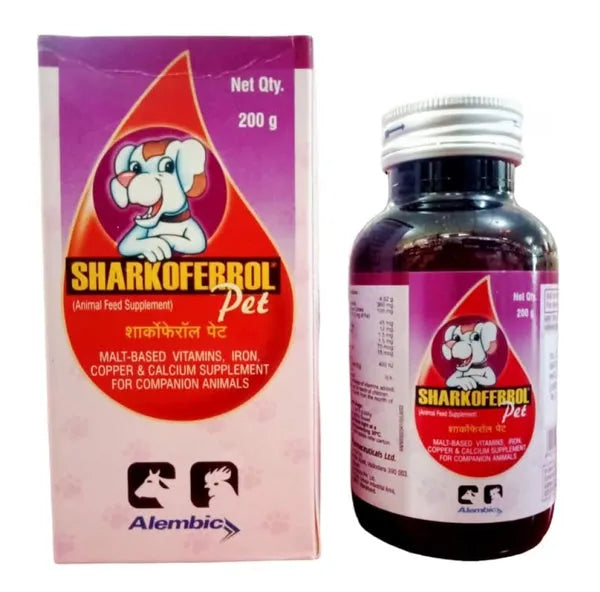 Alembic Sharkoferrol Pet Syrup â€“ Nutritional & Hematinic Supplement for Dogs and Cats
