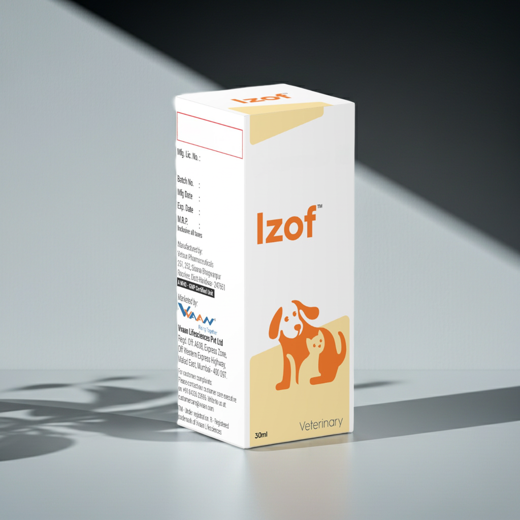 Vvaan Izof Oral Suspension (Itraconazole) 30ml for Dogs & Cats | Broad-Spectrum Antifungal Liquid for Pet Skin, Ear & Fungal Infections | Veterinary Grade Oral Solution