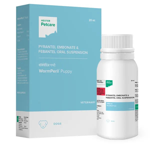 Hester Wormperil Puppy Suspension 20ml â€“ Gentle Broad Spectrum Dewormer for Puppies