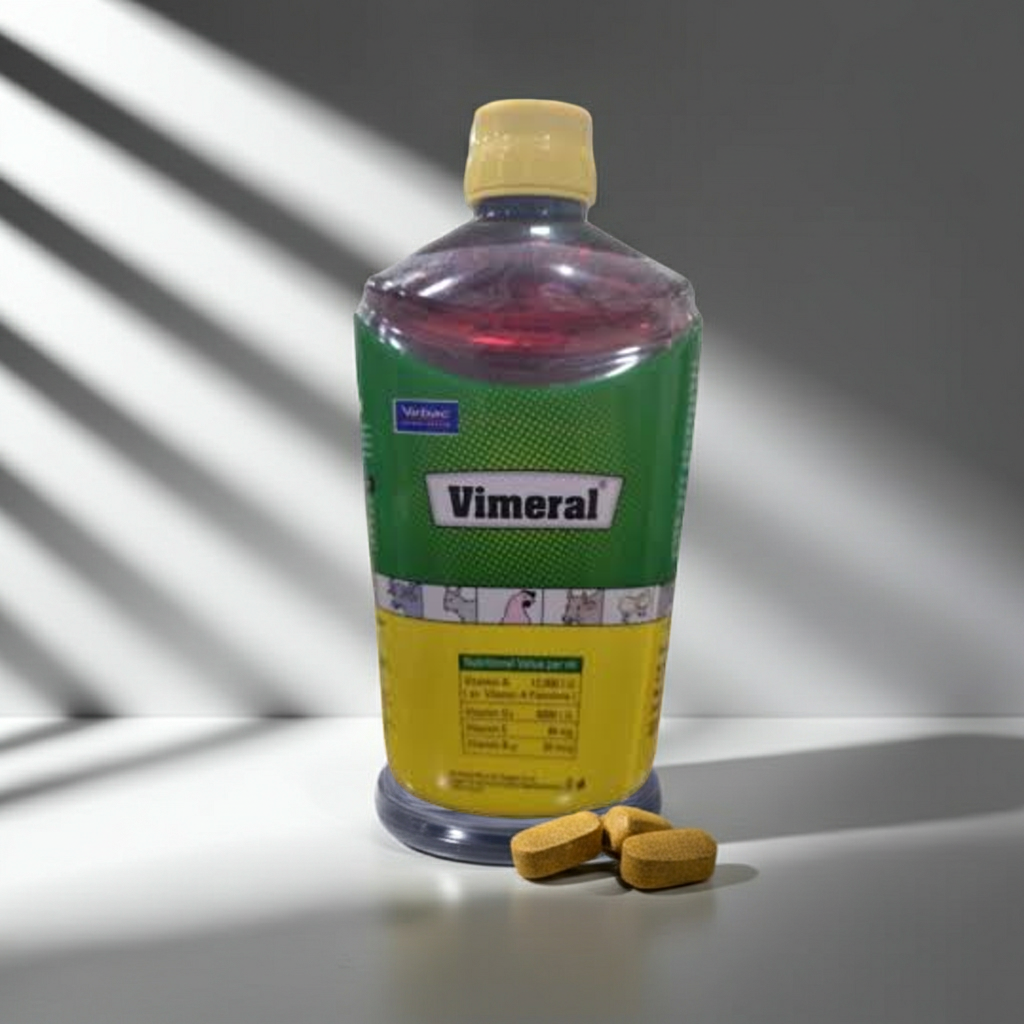 Virbac Vimeral 60 ml â€“ Multivitamin Supplement for Cattle, Buffalo, Goats, Sheep, Dogs & Cats | Boosts Immunity, Growth & Fertility