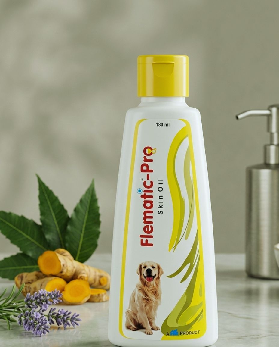 Ttk Flematic Pro Herbal Skin Massage Oil  100 ml for Dogs
