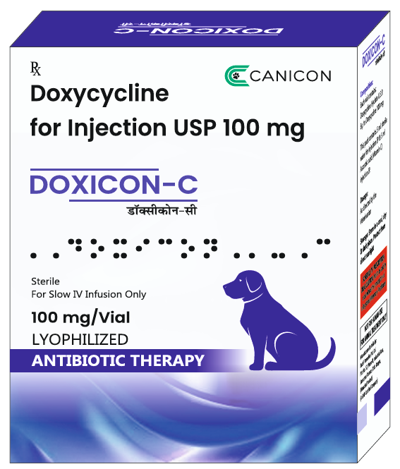 Canicon  Doxicon-C â€“ Doxycycline Hyclate 100 mg Injection for Dogs