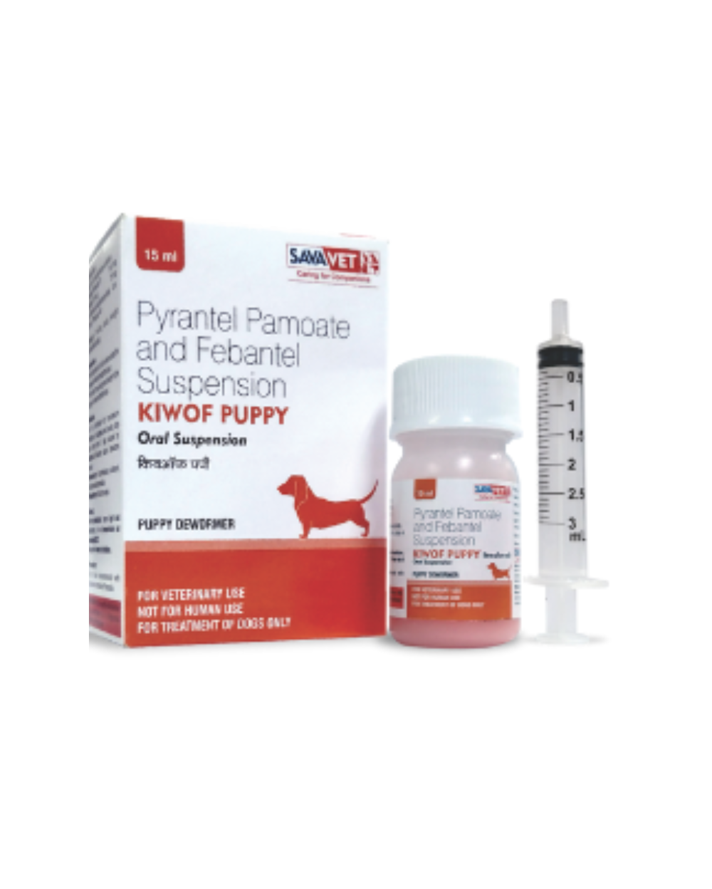Savavet Kiwof Puppy Deworming Suspension 15ml â€“ Broad Spectrum Worm Treatment for Puppies, Safe & Effective Anthelmintic Syrup