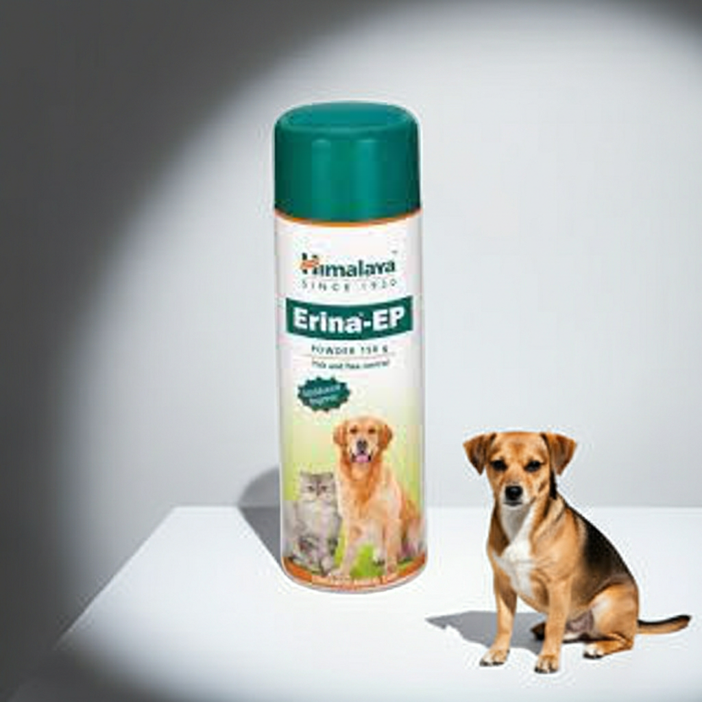 Himalaya Erina-EP Powder for Dogs & Cats â€“ 150g | Anti-Tick, Flea & Mite Control | Natural Pet Skin Care & Deodorizer