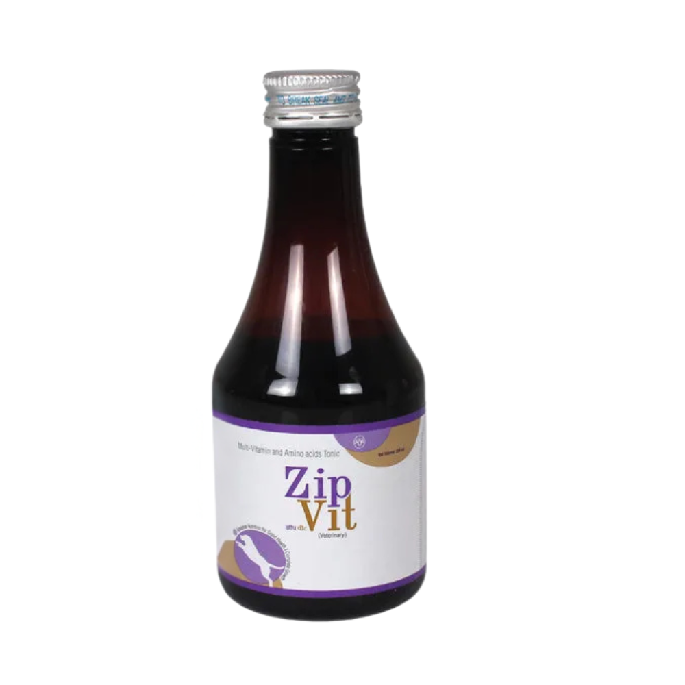 Intas Zipvit  Syrup  200ml â€“ Multivitamin & Mineral Supplement for Pets
