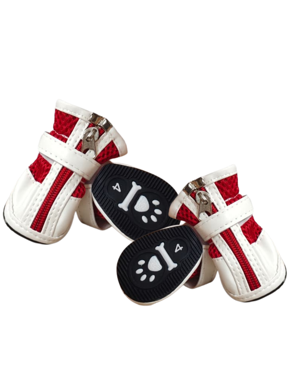 4 - PIECES ADJUSTABLE ANTI-SLIP DOG SHOES  PROTECT PAWS FOR SLIPPING, LICKING , ROUGH FLOORS