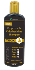 Canicon Propoxur & Clotrimazole Anti-Tick Zeck Shampoo 200ml for Dogs