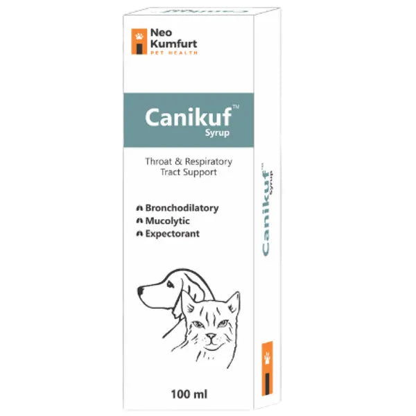 Neo Kumfurt Canikuf Syrup for Dogs & Cats â€“ Natural Respiratory Support, Cough Relief & Lung Health â€“ 100ml