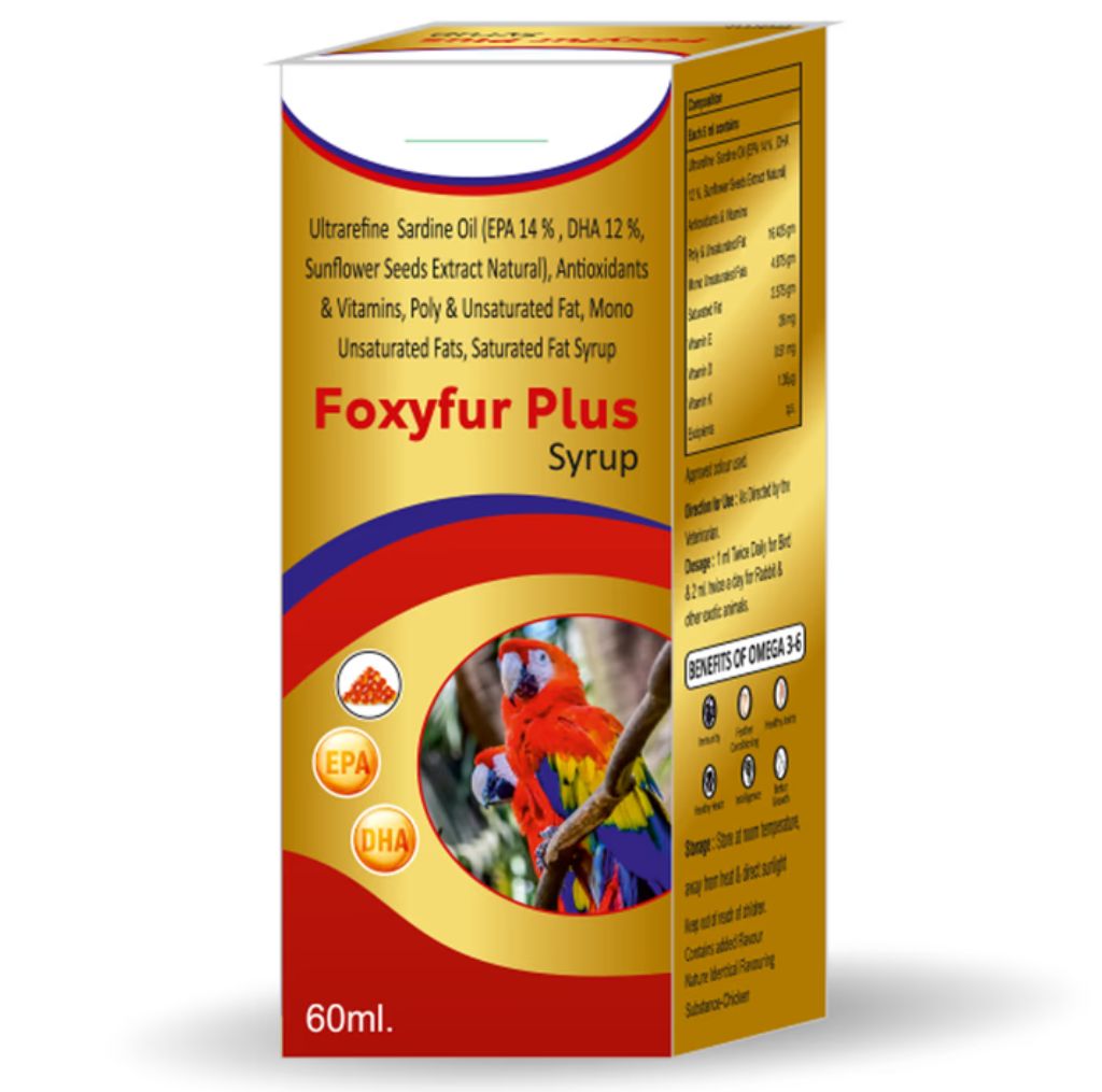 Swiss Biocare Foxyfur Plus 60ml â€“ Advanced Skin & Coat Supplement for Dogs & Cats